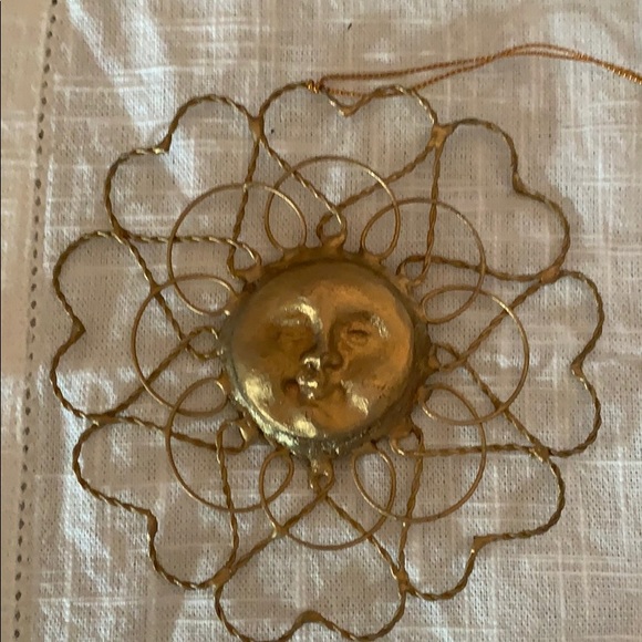 Holiday Gold Sun Metal Ornament - Picture 5 of 7
